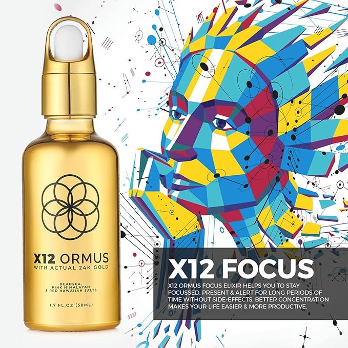 Ormus Monoatomic Gold Concentrate (HIGH Potency x12) - 1.7 fl. oz (50 ml) & Natural SHILAJIT Tablets - 120 Count, Sun Dried 100% Pure Shilajit for Men & Women