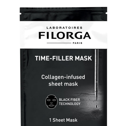 Filorga Time-Filler Super Smoothing Face Mask, Sheet Mask Soaked in Renewing Serum with Collagen and Polysaccharides For Visibly
