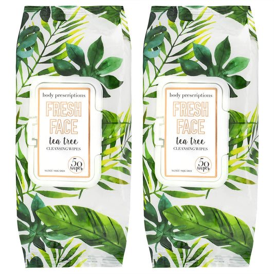 Body Prescriptions Makeup Remover Wipes Bulk Pack Of 2, 100 Facial Cleaning Cloths Removes Makeup Mascara Dirt And Oil, Flip Top