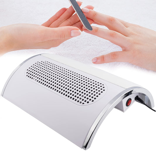 Nail Dust Collector Powerful Nail Vacuum Dust Collector, 40W Nail Dust Vacuum Cleaner Dust Extractor For Poly Nail, Acrylic Fan