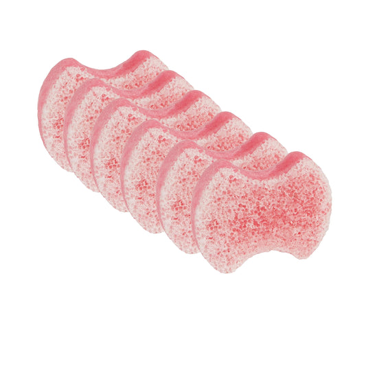 Spongables Pedi Scrub Foot Exfoliating 5+ Wash Travel Sponge, Lavender, 6 Count