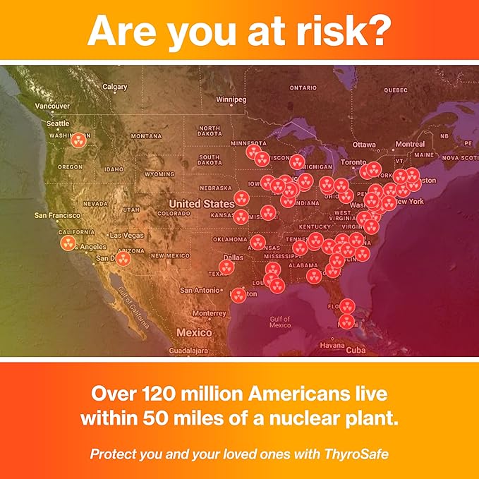 65mg Potassium Iodide Tablets (60 Pack) - Protects Your Thyroid from Nuclear Radiation Exposure