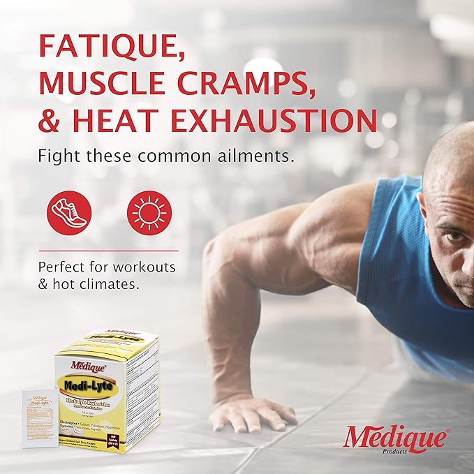 Medique 03033 Medi-Lyte Electrolyte Tablets w/ Potassium Chloride for Cramps, 100-Tablets
