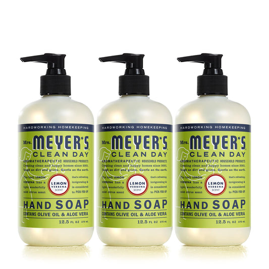 Mrs. Meyer's Clean Day Liquid Hand Soap, Cruelty-Free, and Biodegradable Hand Wash Made with Essential Oils, Lemon Verbena Scent
