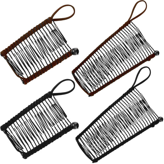 Willbond 4 Pieces Hair Clips For Women, Large & Small Vintage Clincher Comb Banana Hair Grip, No Crease Clips For Natural Curly