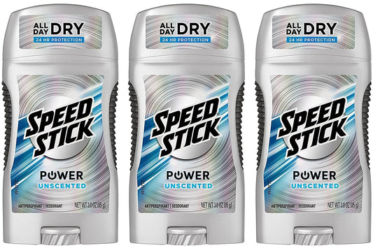 Speed Stick Anti-Perspirant Deodorant, Unscented 3 Oz (Pack Of 3)
