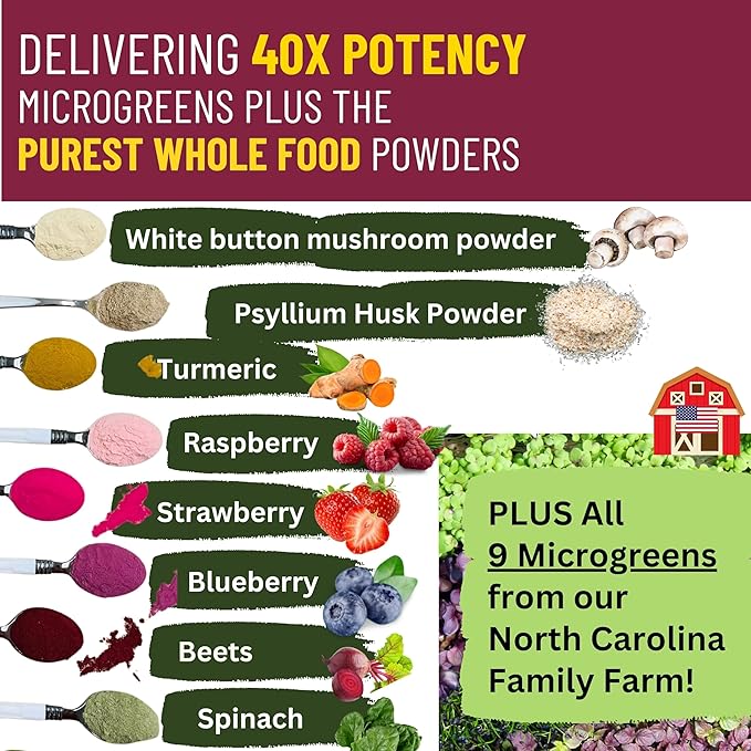 InviNutri Powder for Extreme PICKY Eaters ARFID ASD. Transform Any Food into Superfood with Organic Nutrition Boost, Invisibly Effortlessly Instantly! 40x Nutrient-Rich 30mg Sulforaphane 72 serv.