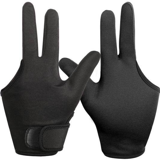 Heat Resistant Gloves For Hair Styling 2 Pcs Curling Wand Glove 3 Finger Barber Glove Reusable Hair Dye Heat Protector Glove (Bl