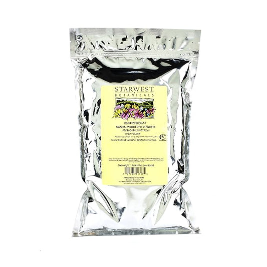 Starwest Botanicals Red Sandalwood Powder Wild Crafted, 1 Pound