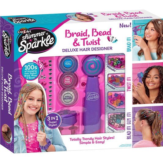 Cra-Z-Art Shimmer N Sparkle Braid Bead And Twist Deluxe Hair Designer