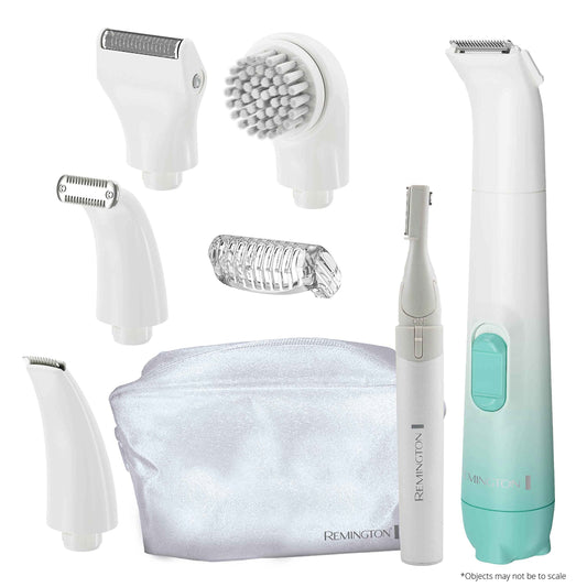 Remington Smooth & Silky Body & Bikini Kit, Cordless Bikini Trimmer And Shaver For Women, Waterproof For Grooming In The Shower,