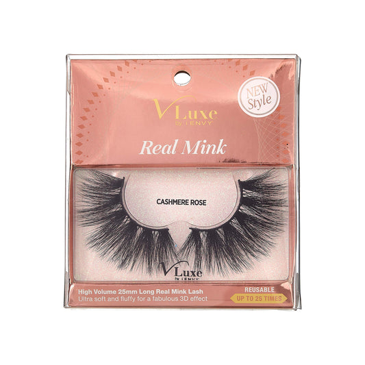 Ienvy False Eyelashes Real Mink Lashes Dramatic Long Eyelashes (Cashmere Rose)