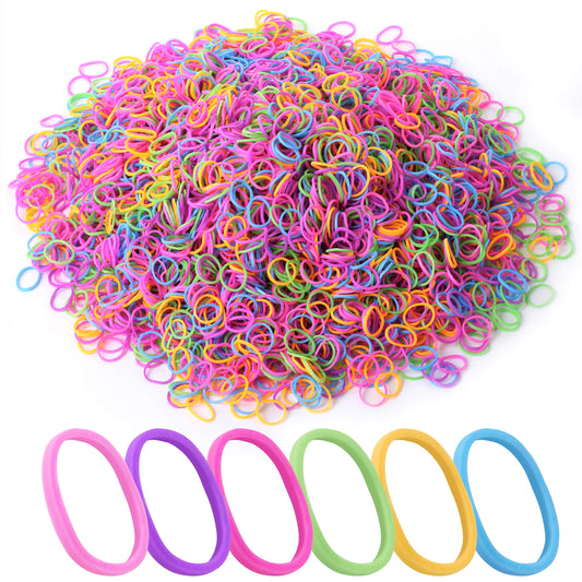 Mr. Pen- Hair Rubber Bands, 2400 Pack, Assorted Color, Colorful Rubber Bands For Hair, Hair Bands, Elastic Hair Ties, Mini Hair