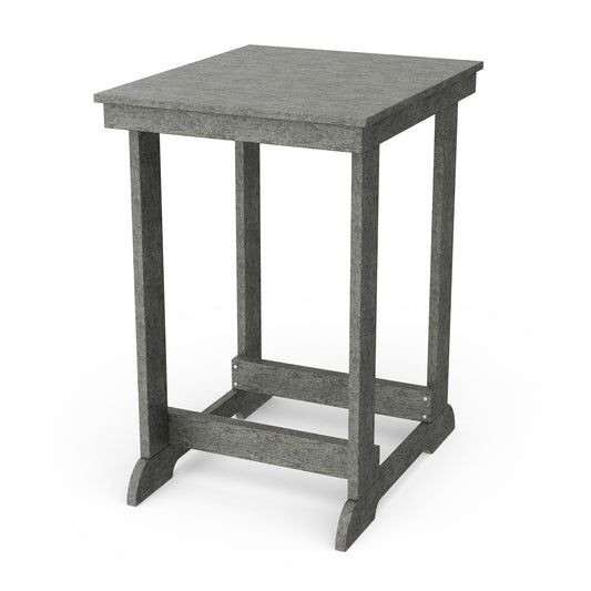 Wildridge Heritage Patio Counter Table, Dark Gray - Outdoor Weather Resistant Recycled Plastic Furniture for Patio