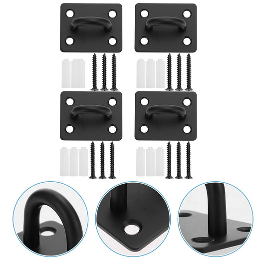 ibasenice 1 Set Wear-resistant Planter Hooks Hammock Swing Hook Stainless Steel Black